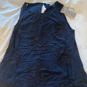 NWT navy sleeveless shirt